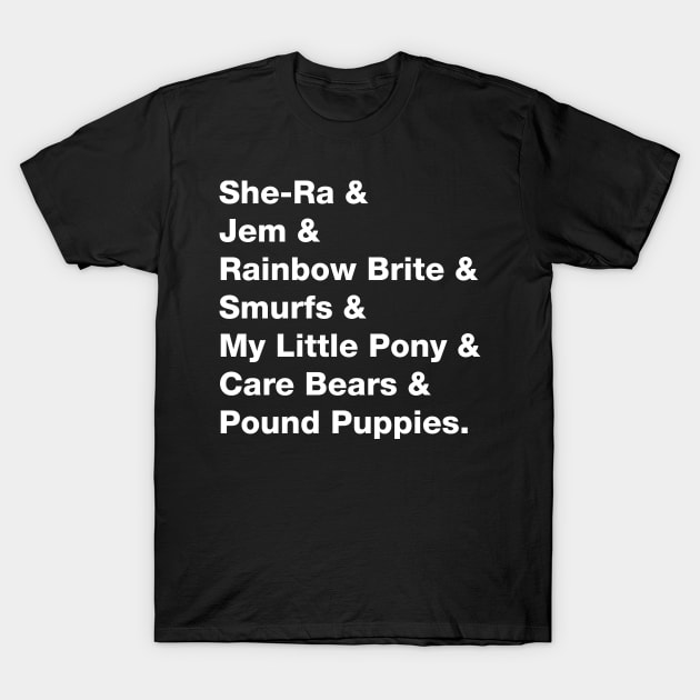 80s Cartoon Line-Up T-Shirt by RisaRocksIt